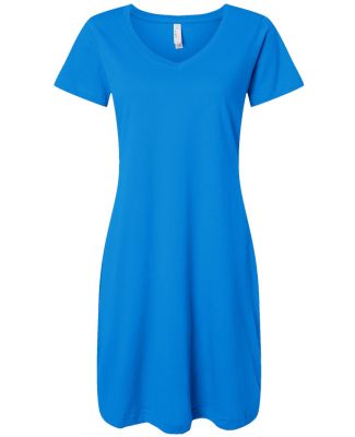 3522 LA T Ladies T-Shirt Dress in Cobalt
