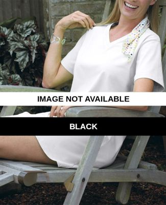 3575 LA T Ladies' Jersey V-Neck Coverup Black