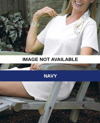 3575 LA T Ladies' Jersey V-Neck Coverup Navy