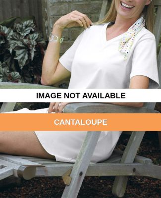 3575 LA T Ladies' Jersey V-Neck Coverup Cantaloupe