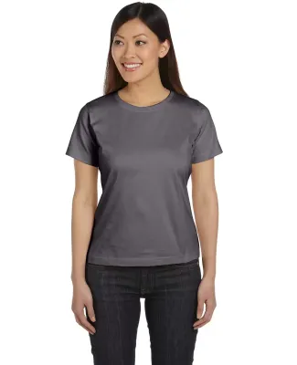 3580 LA T Ladies' Combed Ring-Spun T-Shirt in Charcoal