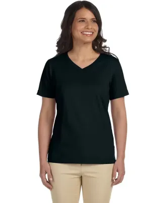 3587 LA T Ladies' V-Neck T-Shirt in Black