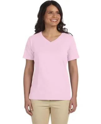 3587 LA T Ladies' V-Neck T-Shirt in Pink