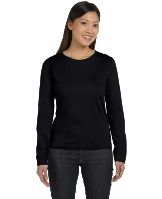 3588 LA T Ladies' Long-Sleeve T-Shirt in Black