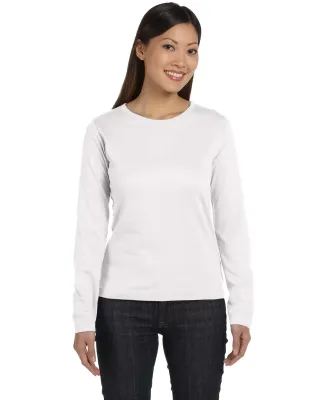3588 LA T Ladies' Long-Sleeve T-Shirt in White