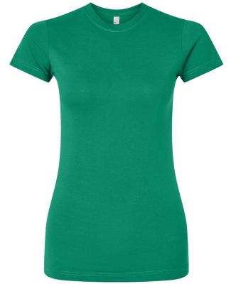 3616 LA T Juniors' Fine Jersey Longer Length T-Shi in Kelly