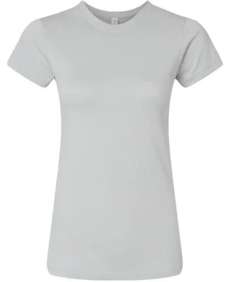 3616 LA T Juniors' Fine Jersey Longer Length T-Shi in Silver