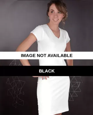 3622 LA T Junior Fine Jersey V-Neck Tee Dress Black
