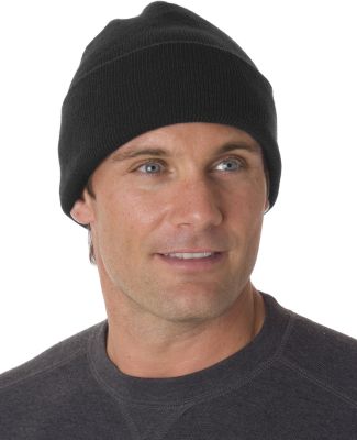 3825 Bayside Knit Cuff Beanie in Black