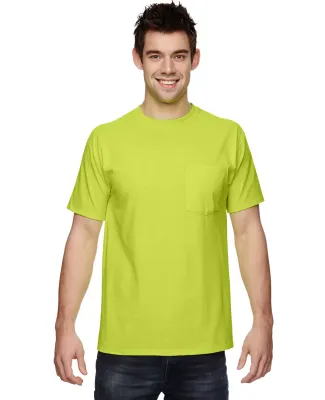 3930P Fruit of the Loom Adult Heavy Cotton HDT-Shi Safety Green