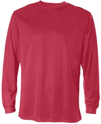 4104 Badger Adult B-Core Long-Sleeve Performance T Red
