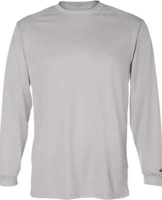 4104 Badger Adult B-Core Long-Sleeve Performance T Silver