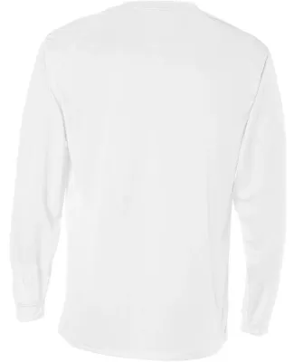 4104 Badger Adult B-Core Long-Sleeve Performance T White