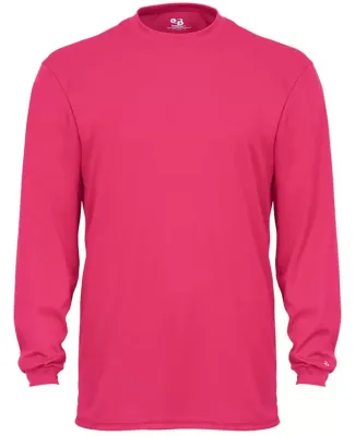 4104 Badger Adult B-Core Long-Sleeve Performance T Hot Pink