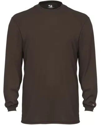 4104 Badger Adult B-Core Long-Sleeve Performance T Brown