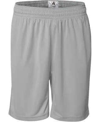 4110 Badger Adult BT5 Trainer Shorts With Pockets Silver