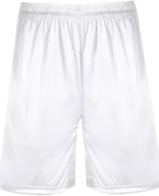 4110 Badger Adult BT5 Trainer Shorts With Pockets White