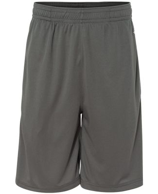 4117 Badger Adult Drive Performance Shorts With Po Graphite/ Black