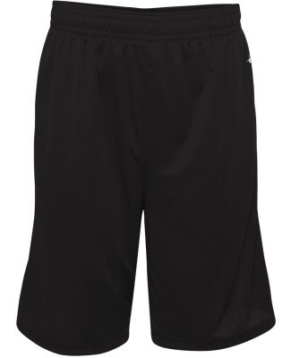 4117 Badger Adult Drive Performance Shorts With Po Black/ Graphite