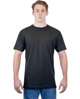 Tultex 202 Unisex Tee with a Tear-Away Tag  in Black