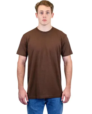 Tultex 202 Unisex Tee with a Tear-Away Tag  in Brown
