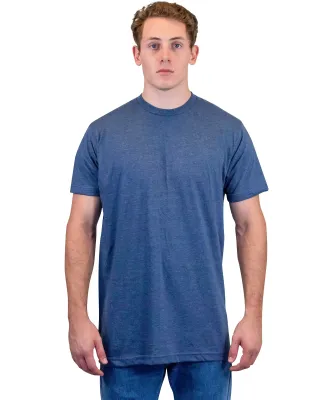 Tultex 202 Unisex Tee with a Tear-Away Tag  in Heather denim