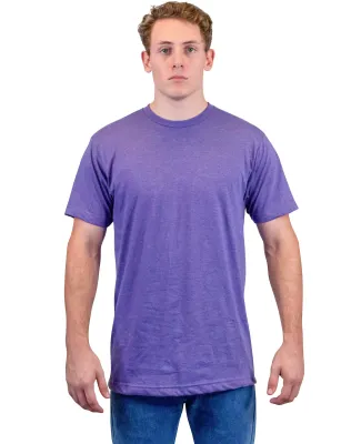 Tultex 202 Unisex Tee with a Tear-Away Tag  in Heather purple