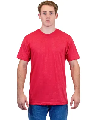 Tultex 202 Unisex Tee with a Tear-Away Tag  in Heather red