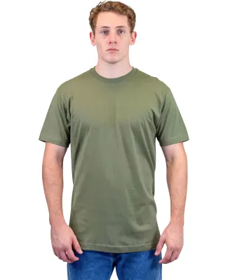 Tultex 202 Unisex Tee with a Tear-Away Tag  in Military green