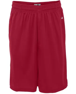 4119 Badger Adult B-Core Performance Shorts With P Red