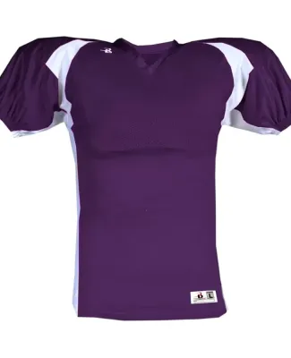4147 Badger Adult Drive Performance Tee with Contr Purple/ White
