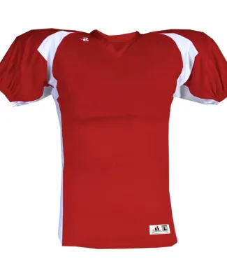 4147 Badger Adult Drive Performance Tee with Contr Red/ White
