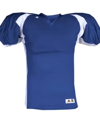 4147 Badger Adult Drive Performance Tee with Contr Royal/ White