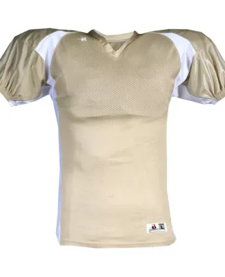 4147 Badger Adult Drive Performance Tee with Contr Vegas Gold/ White
