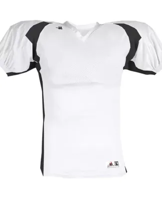 4147 Badger Adult Drive Performance Tee with Contr White/ Black