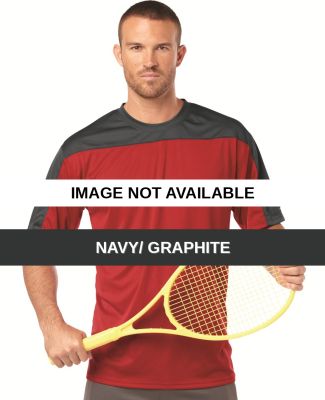 4149 Badger Defender Short Sleeve Tee Navy/ Graphite
