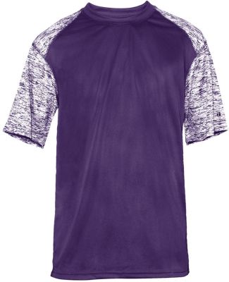 4156 Badger Performance Mock Tee in Purple/ purple blend