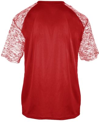 4156 Badger Performance Mock Tee in Red/ red blend
