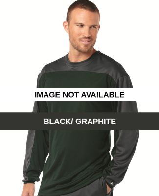 4159 Badger Defender Long Sleeve Tee Black/ Graphite