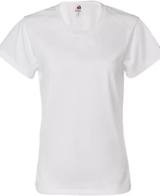4160 Badger Ladies' B-Core Short-Sleeve Performanc White