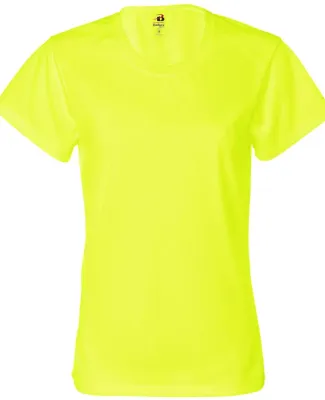 4160 Badger Ladies' B-Core Short-Sleeve Performanc Safety Yellow