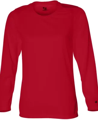 4164 Badger Ladies' B-Dry Core Long-Sleeve Tee Red
