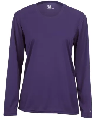 4164 Badger Ladies' B-Dry Core Long-Sleeve Tee Purple