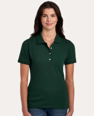 437W Jerzees Ladies' Jersey Polo with SpotShield in Forest green