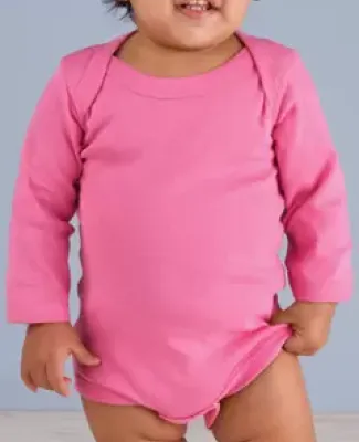 4411 Rabbit Skins Infant Baby Rib Long-Sleeve Cree RASPBERRY