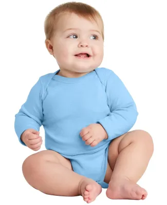 4411 Rabbit Skins Infant Baby Rib Long-Sleeve Cree LIGHT BLUE