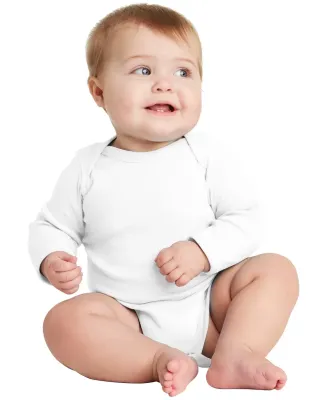 4411 Rabbit Skins Infant Baby Rib Long-Sleeve Cree WHITE