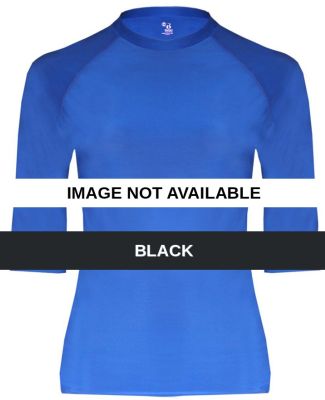 4625 Badger Adult Half Sleeve Solid Color Compress Black