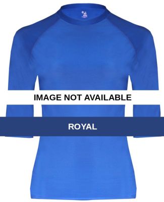 4625 Badger Adult Half Sleeve Solid Color Compress Royal