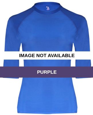 4625 Badger Adult Half Sleeve Solid Color Compress Purple